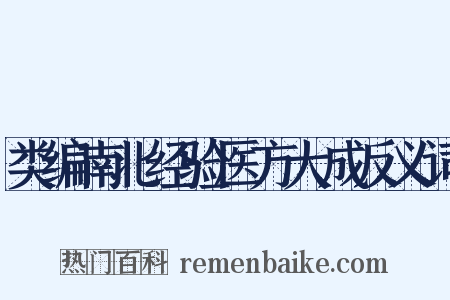 类编南北经验医方大成反义词是什么意思的图片